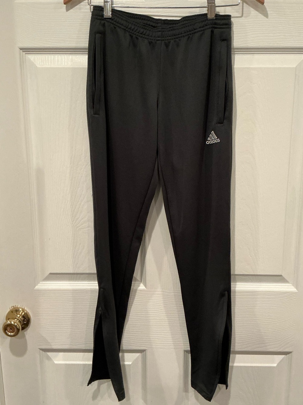 adidas Black Men's Zip Hem Track Pants